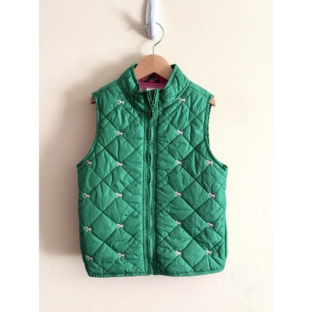 Gymboree Girls Puffer‎ Quilted Dog Size Medium 7-8 HTF Smart Girls Rule Vintage